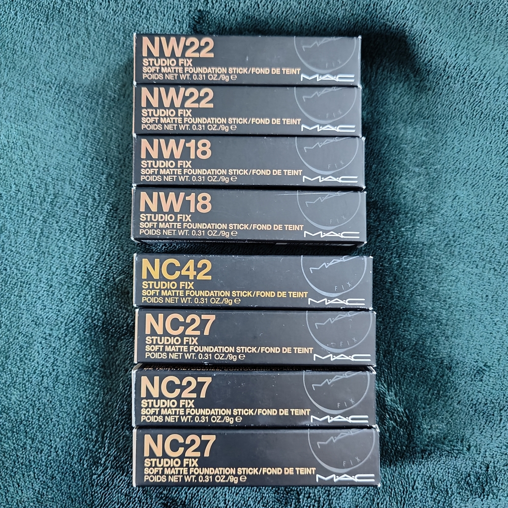 MAC Cosmetics Studio Fix Foundation Sticks - NW22, NW18, NC42, NC27